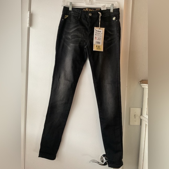 decigual Denim - Desigual Black Pants with Gold Detailing